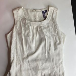 Kouture by Kimora White and Gold Dress Zip Up with Tie